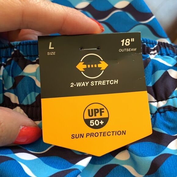 NWT Speedo blue & white swim trunks - Picture 6 of 9